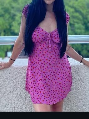 wild fable Pink Floral dress XS